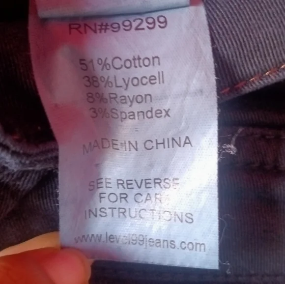 LEVEL 99 Premium Denim Riley Moto skinny jeans size 27 dark blue - Picture 8 of 8